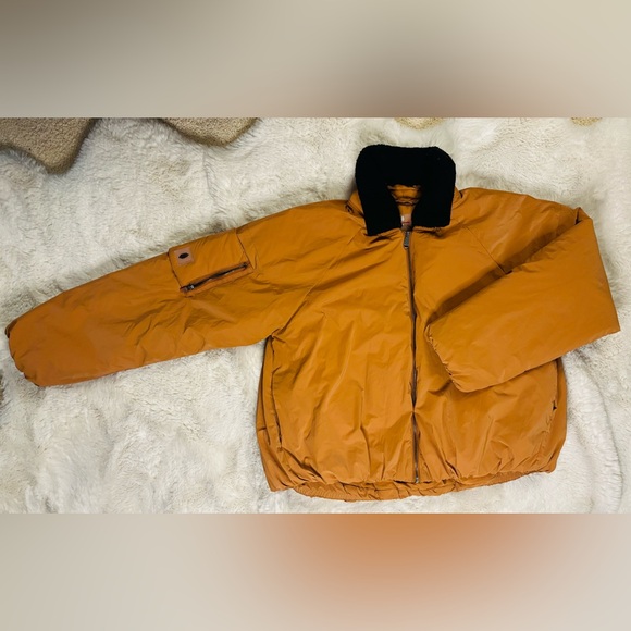 Free People FP Movement Outpost Bomber Jacket in a Cider Burnt Orange Size: M - Picture 3 of 6